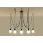 Lampă cu pendul EDISON SL.0371 5x60W/E27 de la Sollux