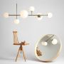 Lampă cu pendul DIONE 1092K30 4x40W/E14+2x60W/E27 de la Aldex