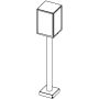 Lampă de podea LOFOTEN 1946BC 1x11W/E27 IP44 de la Norlys