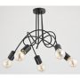 Lampă de tavan TANGO BLACK 23175 5x60W/E27 de la Alfa