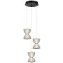 Lampă cu pendul Tica PND-83949-3-BK 3000K 1x22W/LED 950lm IP20 de la Italux