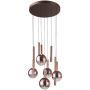 Lampă cu pendul Camino PND-24038-9A-COPP 3000K 9x54W/LED 2112lm IP20 de la Italux