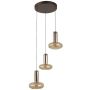 Lampă cu pendul Carote PND-24011-3-COPP 3000K 3x16W/LED 1002lm IP20 de la Italux