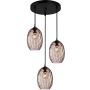 Lampă cu pendul Novala PND-3031-3A-BK-CF 3x40W/E27 IP20 de la Italux