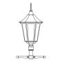 Corp de iluminat pentru felinar MODENA 3012BD 1x9W/E27 IP54 de la Norlys
