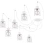 Lampă cu pendul LUTO 31142 7x60W/E27 de la Sigma Lighting