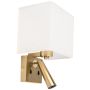 Aplique de perete SCONCE LED H73 3000K 1x40W/E27+3w/LED 200lm IP20 de la Zambelis