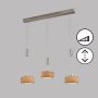 Lampă cu pendul SHINE-WOOD 61073 2700K 3x9W/LED 2900 lm IP20 de la Fischer&Honsel
