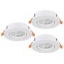 Lumină îngropată deasupra plafonului BARRANCO 902262 2700K, 4000K, 6500K 3x4.5W/LED 3X450lm ip20 de la Eglo