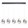 Lampă cu pendul COSMA 97624 3000K 5x14W/LED 2310LM IP20 de la Endon