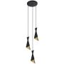 Lampă cu pendul MALIA PND-85949-3 BK+GD 3x40W/E27 IP20 de la Italux