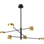 Candelabru REMDAL PND-16374-6 BK+GD 3000K 6x30W/LED 847LM IP20 de la Italux