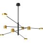 Candelabru REMDAL PND-16374-8 BK+GD 3000K 8x35,5W/LED 653LM IP20 de la Italux
