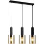 Lampă cu pendul SARDO PND-5581-3-BK+AMB 3x40W/E27 IP20 de la Italux
