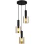 Lampă cu pendul SARDO PND-5581-3A-BK+AMB 3x40W/E27 IP20 de la Italux