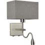 Aplique de perete NORTE WL-1122-2-BLSNRCG 3000K 2x60W, 3W/E27, LED 350LM IP20 de la Italux