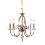 Candelabru AEGEAN AG5-AGED-BRASS 5x60W/E14 de la Elstead Lighting