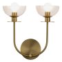 Aplique de perete Sylvia ALM-SYLVIA-2WB-BG-CL 2x40W/E14 IP20 de la Elstead Lighting
