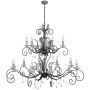 Candelabru AMARILLI AML15-BLK-SILVER 15x60W/E14 de la Elstead Lighting