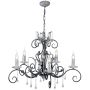Candelabru AMARILLI AML5-BLK-SILVER 5x60W/E14 de la Elstead Lighting