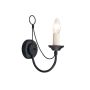Aplique de perete CARISBROOKE CB1-BLACK 1x60W/E14 de la Elstead Lighting