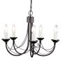 Candelabru CARISBROOKE CB5-BLACK 5x60W/E14 de la Elstead Lighting