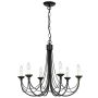 Candelabru CARISBROOKE CB6-BLACK 6x60W/E14 de la Elstead Lighting