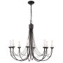 Candelabru CARISBROOKE CB8-BLACK 8x60W/E14 de la Elstead Lighting