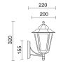 Aplique de perete ELITE 6 096F-G05X1A-01 1x42W/E27 IP43 de la Novolux