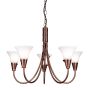Candelabru EMILY EM5-COPPER 5x60W/E14 de la Elstead Lighting