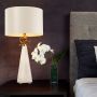 Lampă de masă NEO WHITE FB-NEO-TL-FR-WHT 1x60W/E27 de la Flambeau