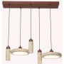 Lampă cu pendul PENDANT LED 25451 3000K 3x10W/GU10+44W/LED 2512lm IP20 de la Zambelis
