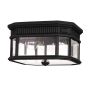 Lustră de tavan COTSWOLD LANE FE-COTSLN-F-BK 2x60W/E27 IP44 de la Feiss