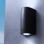 Aplique de perete Marta FMG-MARTA90-2LT-BLK 4000K-2700K 2x6W/GU10 732lm IP55 de la Fumagalli