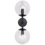 Aplique de perete Dorado LP-002/2W BK Transp. 2x40W/E14 IP20 de la Light Prestige