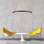 Lampă cu pendul Ring LP-909/1P L BK CCT 3000K|4000K|6000K 1x48 W/LED 2880 lm IP20 de la Light Prestige