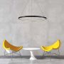 Lampă cu pendul Ring LP-909/1P S BK CCT 3000K|4000K|6000K 1x48W/LED IP20 de la Light Prestige