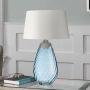 Lampă de masă LENA LARGE LENA-TL-L-BLUE-OWSS 1X7W/GU10+1x60W/E27 de la Elstead Lighting
