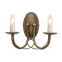 Aplique de perete MINSTER MN2-BLK-GOLD 2x60W/E14 de la Elstead Lighting