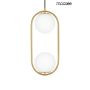 Lampă cu pendul AURELIA TWIN MSE010100303 2x40W/E14 IP20 de la King Home