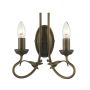 Aplique de perete OLIVIA OV2-BLK-GOLD 2x60W/E14 de la Elstead Lighting
