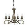 Candelabru OLIVIA OV5-BLK-GOLD 5x60W/E14 de la Elstead Lighting