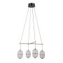 Lampă cu pendul Alani PND-34375-4-BK 3000K 4x24W/LED 1931lm IP20 de la Italux