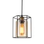 Lampă cu pendul KALULA PND-78901-1-BK+AMB 1x40W/E27 IP20 de la Italux