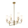 Lampă de tavan Santos PND-95331-6-BRSS 6x40W/G9 IP20 de la Italux