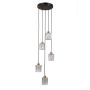 Lampă cu pendul Torno PND-40813-5R-BK-HBR 5x40W/E14 IP20 de la Italux