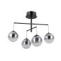 Lampă cu pendul Velada PND-34381-4-BK 3000K 4x20W/LED 1810lm IP20 de la Italux
