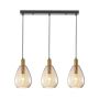 Lampă cu pendul Zulo PND-27812-3-BRO-AMB 3x40W/E27 IP20 de la Italux