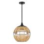 Lampă cu pendul Maddox QN-MADDOX-P-S-BK-CAM 1x60W/E27 IP44 de la Quintiesse