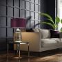 Lampă de masă MILNE QN-MILNE-TL-AUB 3000K 1x60W/E27 620LM de la Quintiesse